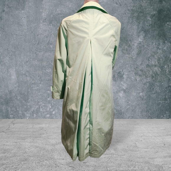 LONDON FOG | Mint Green Trench Coat  | EUC ✨  size 10 - Picture 4 of 9